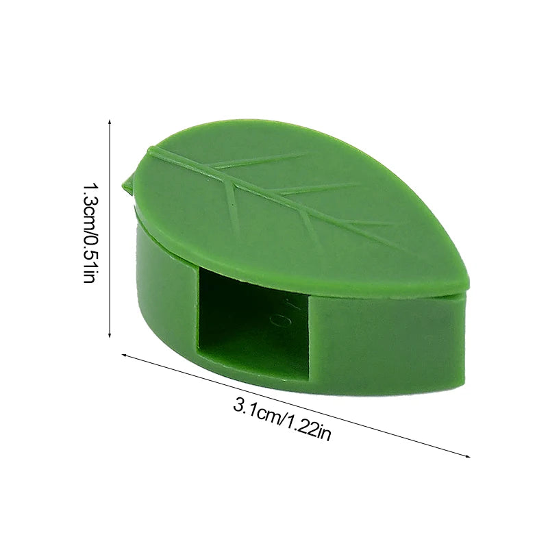 Cips en forma de hoja para plantas trepadoras o cables (10piezas)